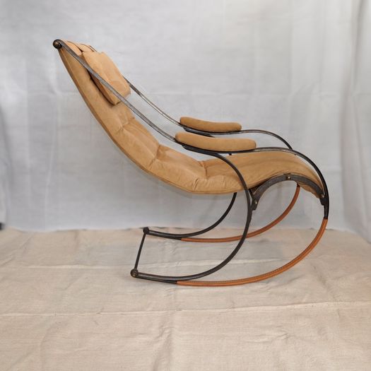 A English metal rocking chair