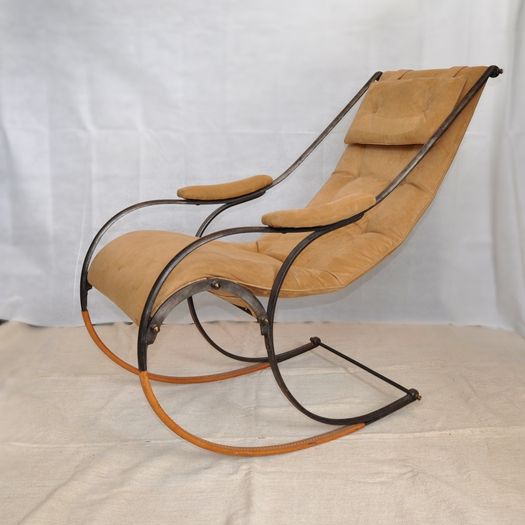 A English metal rocking chair
