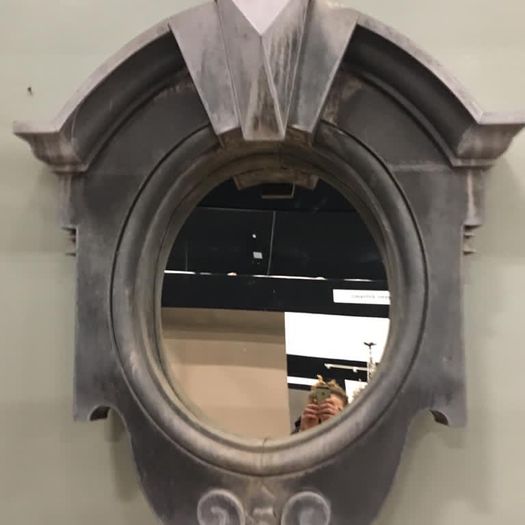 Pair of French 19th Century Zinc Mirrors