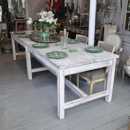 A French 19th Century 3 meters long Farm Table 	