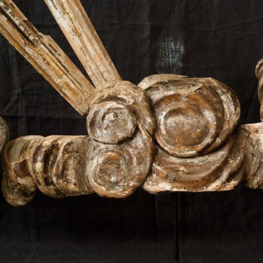 Collection of 18th Century Gilt Wooden Clouds Mounted on Modern Stands