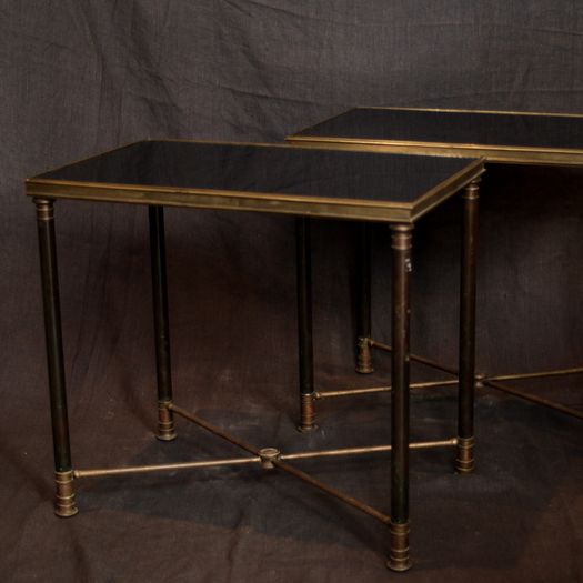 Pair of Guy LeFevre Brass Side Tables c.1960