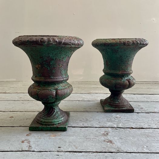 A Pair of French 19th C Garden Urns