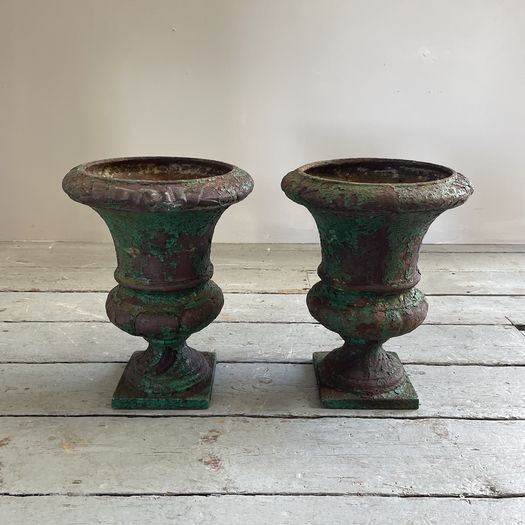 A Pair of French 19th C Garden Urns