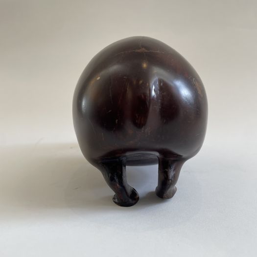 A Padauk Wood Hippo Sculpture