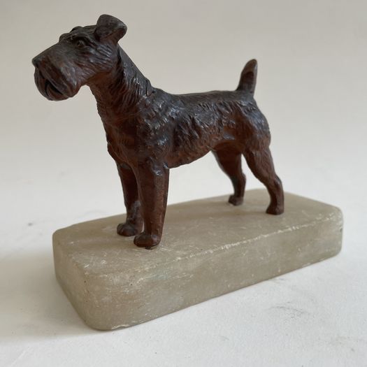A Spelter Irish Terrier Figurine