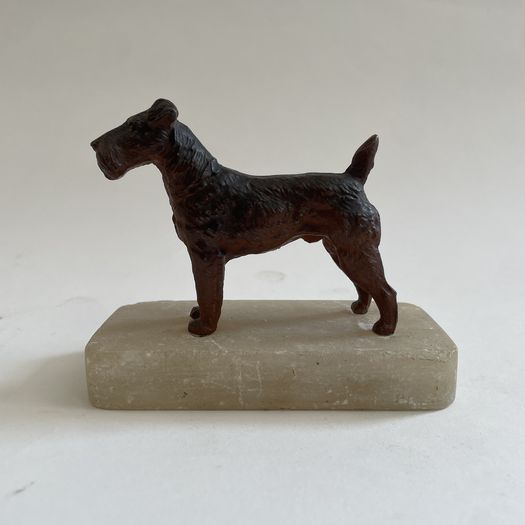 A Spelter Irish Terrier Figurine