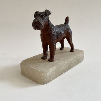A Spelter Irish Terrier Figurine