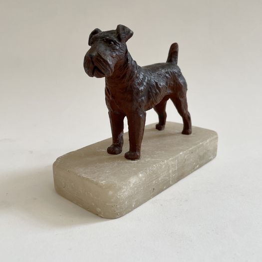 A Spelter Irish Terrier Figurine