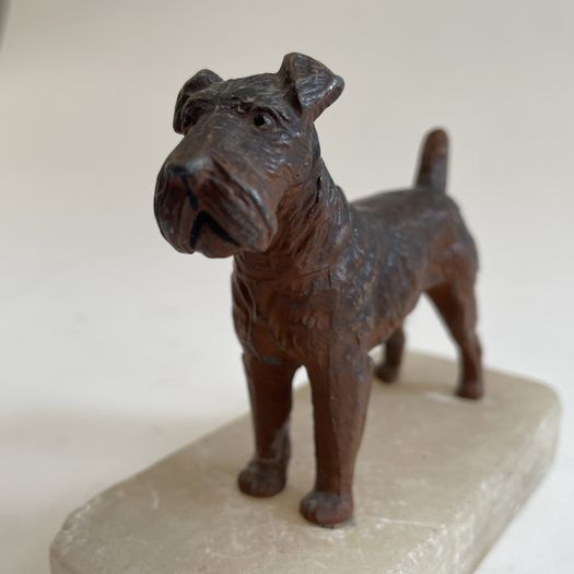 A Spelter Irish Terrier Figurine