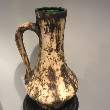 Large German 1970s Fat Lava Jug