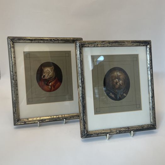 A Pair of 19th C. Dog Portraits