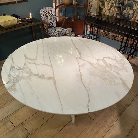 Italian Calacatta Marble Dining Table C. 1970