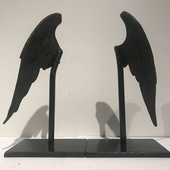 A Decorative Pair of Bronze Angel Wings