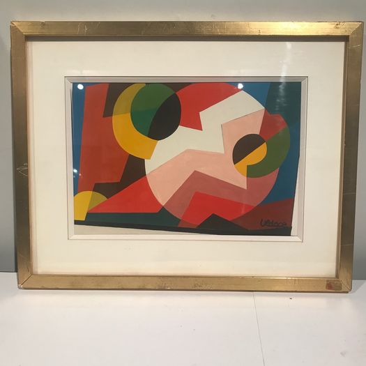 Modernist Abstract Painting Signed Uldace