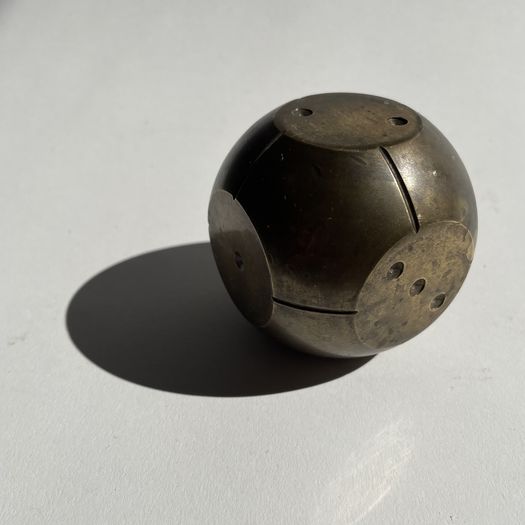 A French Bronze Sculptural Dice