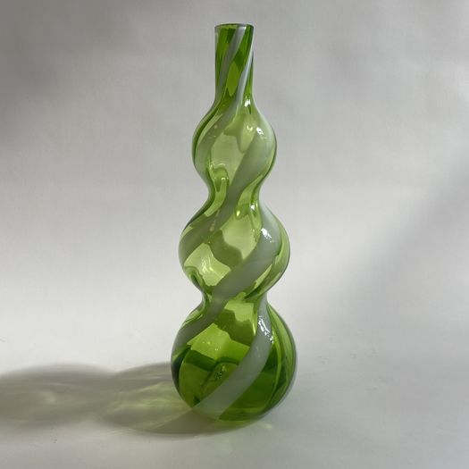 A Pair of Italian Handblown Glass Vases