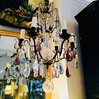 6-arm French 1920s Chandelier