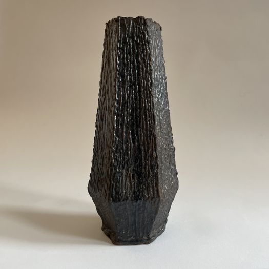 Brutalist Hexagonal Forged Vase c.1960