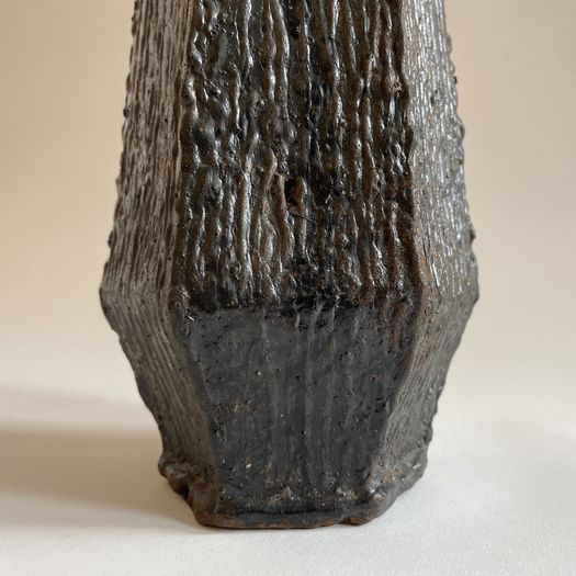 Brutalist Hexagonal Forged Vase c.1960