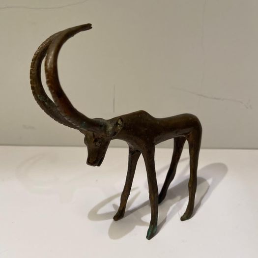 A 20th C Small Bronze Antelope Sculpture