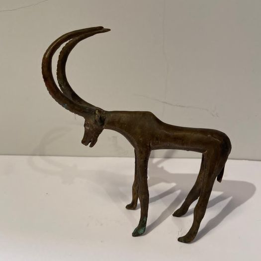 A 20th C Small Bronze Antelope Sculpture