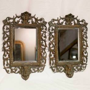 Pair of Bronze Mirrors