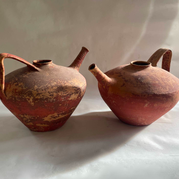 A Pair of French Terracotta Jugs