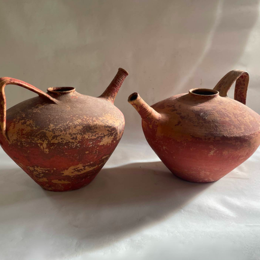 A Pair of French Terracotta Jugs