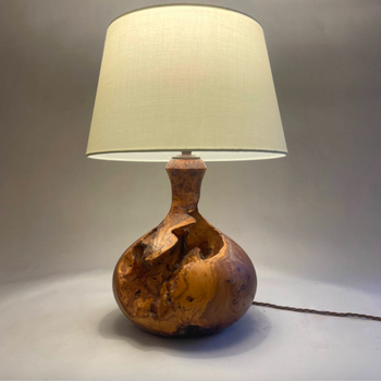 Turned Wood Knot Lamp