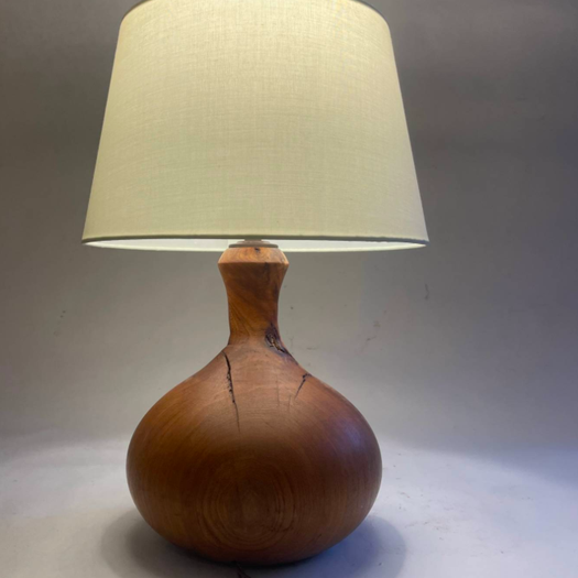 Turned Wood Knot Lamp