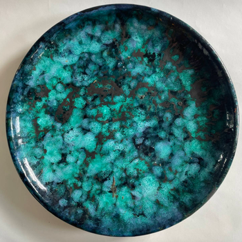 A Large Reactive Turquoise Glazed Charger