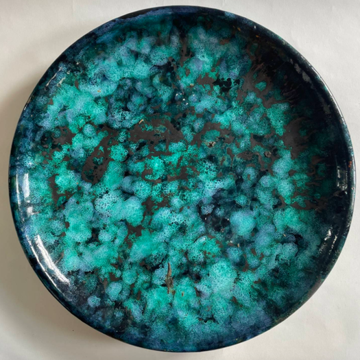 A Large Reactive Turquoise Glazed Charger