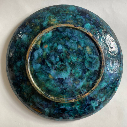 A Large Reactive Turquoise Glazed Charger