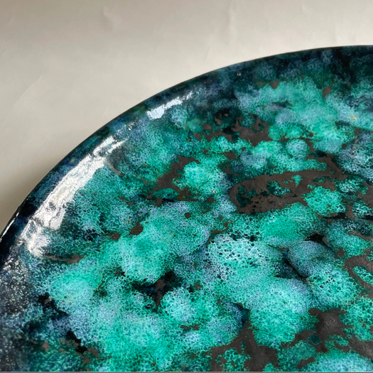 A Large Reactive Turquoise Glazed Charger