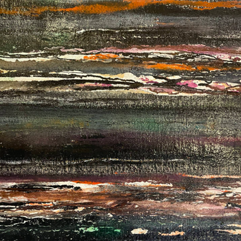 A French Abstract Oil on Canvas