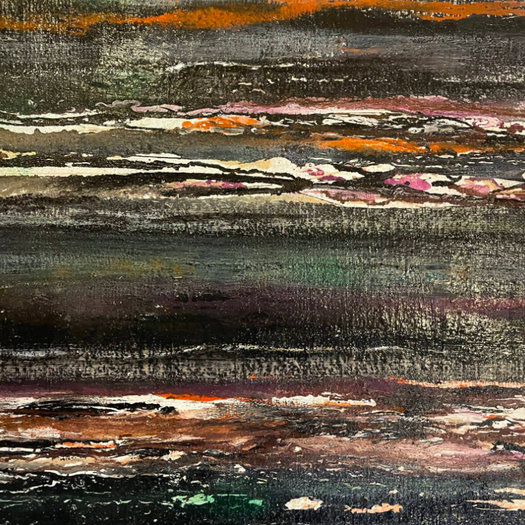 A French Abstract Oil on Canvas