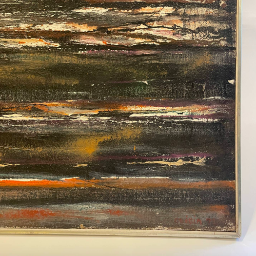 A French Abstract Oil on Canvas