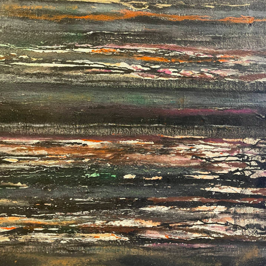 A French Abstract Oil on Canvas