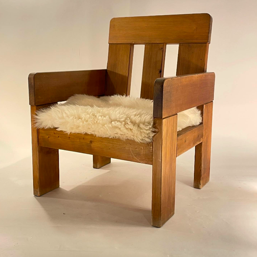 A Pair of French `Cube` Armchairs