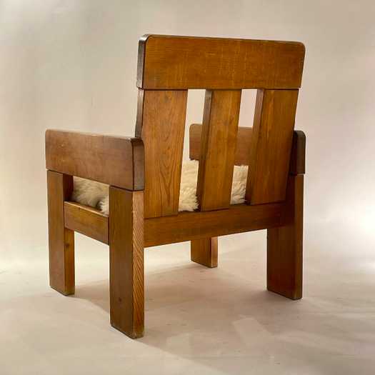 A Pair of French `Cube` Armchairs