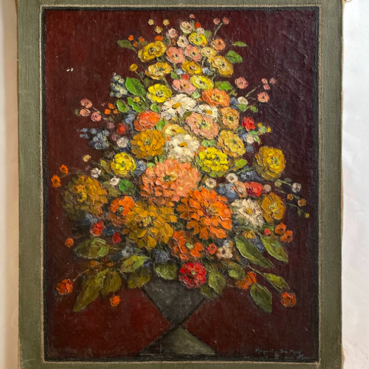 Floral Still Life Oil on Canvas