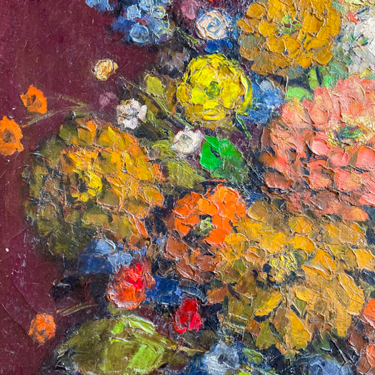 Floral Still Life Oil on Canvas