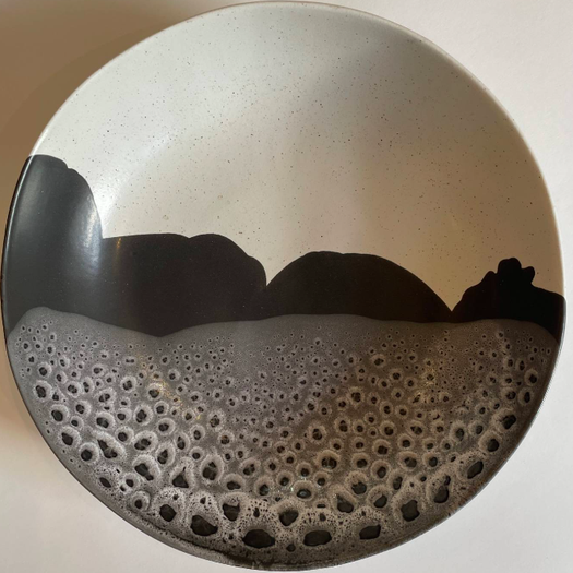 A Mid Century Monochrome Ceramic Bowl