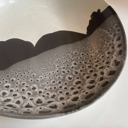 A Mid Century Monochrome Ceramic Bowl