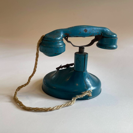 A Enamelled Tole Telephone