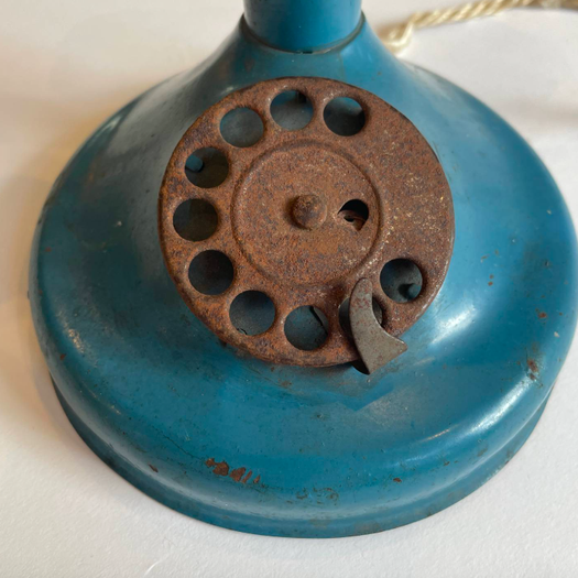 A Enamelled Tole Telephone