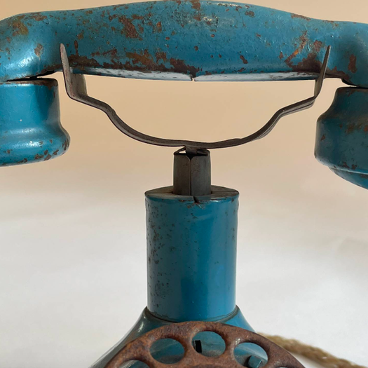 A Enamelled Tole Telephone