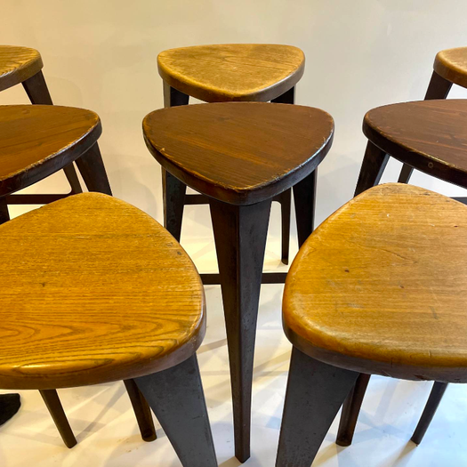 A Set of 8 Bar Stools