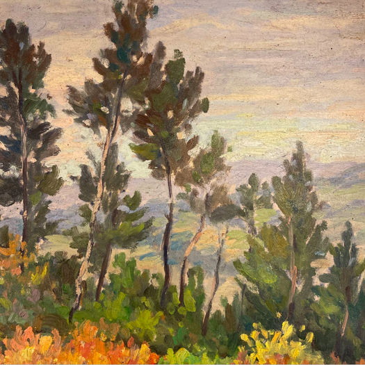 An Oil on Canvas Landscape